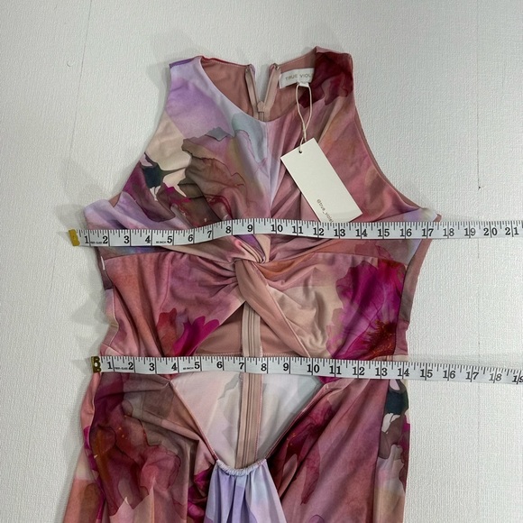 NWT Asos True Violet cut out maxi dress in pink print size 8 - Picture 10 of 12